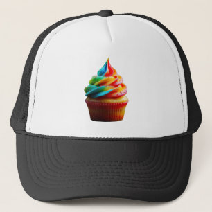 SlipperyJoe's schwindelerregender Regenbogen-Cupca Truckerkappe