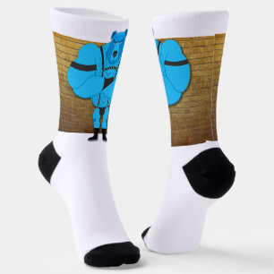 SlipperyJoe's schwuler Muskel Bär Cartoon, während Socken
