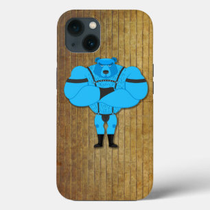 SlipperyJoe's schwuler Muskelbär Cartoon Tanga Led Case-Mate iPhone Hülle