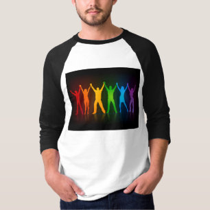 Slipperyjoe's sechs stehende Silhouetten mit erhob T-Shirt