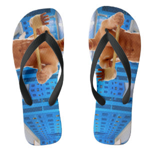 SlipperyJoe's shirtless muskulöser Mann Abs Brust Flip Flops