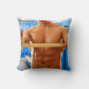 SlipperyJoe's shirtless muskulöser Mann Abs Brust Kissen