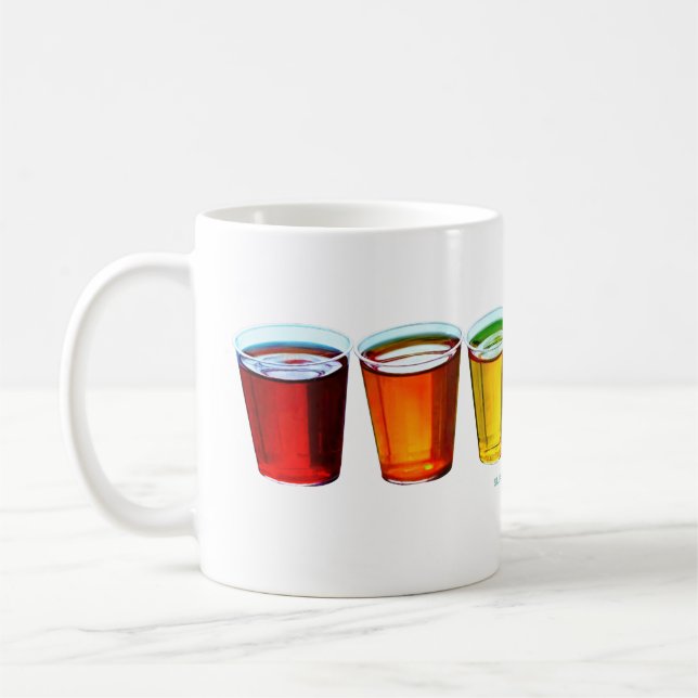 SlipperyJoe's Shot Brille flüssige Stolz Farben ce Kaffeetasse (Links)