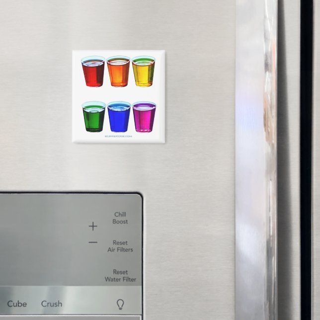 SlipperyJoe's Shot Brille flüssige Stolz Farben ce Magnet (In Situ (Kühlschrank))