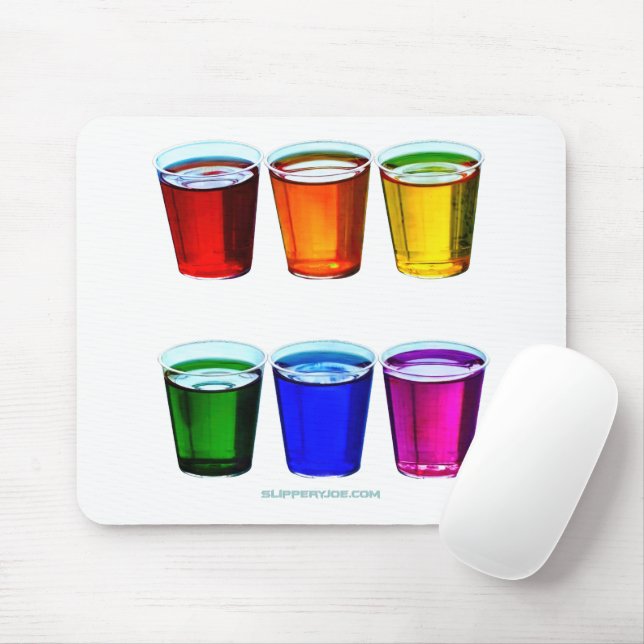 SlipperyJoe's Shot Brille flüssige Stolz Farben ce Mousepad (Mit Mouse)