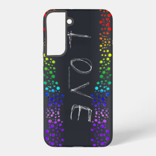 SlipperyJoe's Skriptwort Liebe Regenbogenverlauf Samsung Galaxy Hülle