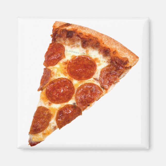 SlipperyJoe's Sliced Pizza Pepperoni Käse delici Magnet (Vorne)