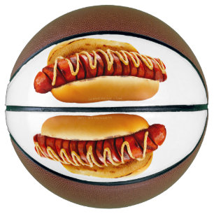 SlipperyJoe's Sommer-BBQ-Vibe-Hotdog in weichem Br Basketball