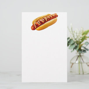 SlipperyJoe's Sommer-BBQ-Vibe-Hotdog in weichem Br Briefpapier