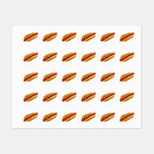 SlipperyJoe's Sommer-BBQ-Vibe-Hotdog in weichem Br Etiketten