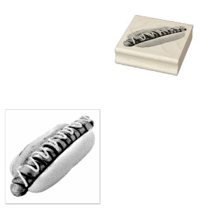 SlipperyJoe's Sommer-BBQ-Vibe-Hotdog in weichem Br Gummistempel