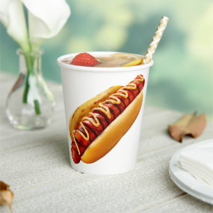 SlipperyJoe's Sommer-BBQ-Vibe-Hotdog in weichem Br Pappbecher