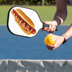 SlipperyJoe's Sommer-BBQ-Vibe-Hotdog in weichem Br Pickleball Schläger