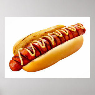 SlipperyJoe's Sommer-BBQ-Vibe-Hotdog in weichem Br Poster