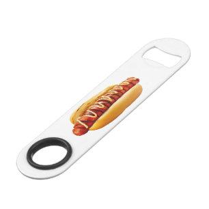 SlipperyJoe's Sommer-BBQ-Vibe-Hotdog in weichem Br Speed Flaschenöffner