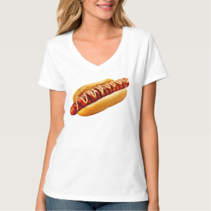 SlipperyJoe's Sommer-BBQ-Vibe-Hotdog in weichem Br T-Shirt