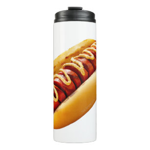 SlipperyJoe's Sommer-BBQ-Vibe-Hotdog in weichem Br Thermosbecher