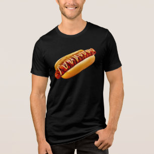 SlipperyJoe's Sommer-BBQ-Vibe-Hotdog in weichem Br Tri-Blend Shirt