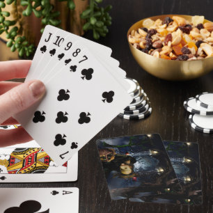 SlipperyJoe's spukhafte Halloween-beängstigende Wä Spielkarten