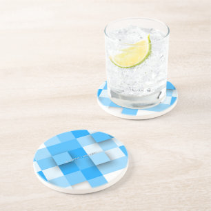 SlipperyJoe's squares artwork mosaic modern three- Getränkeuntersetzer