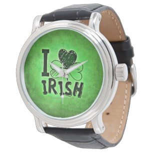 SlipperyJoe's St. Patrick's Day Feiertag irische P Armbanduhr