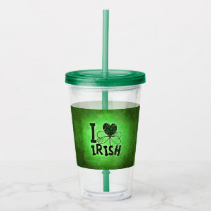SlipperyJoe's St. Patrick's Day Feiertag Irischer Acryltrinkbecher