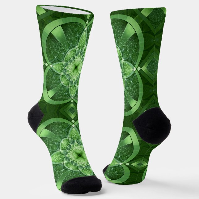 SlipperyJoe's St. Patrick's Day Fraktal Vortex hol Socken (Gewinkelt)