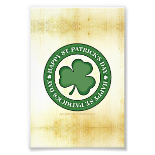SlipperyJoe's St. Patrick's Day glänzendes dreiblä Fotodruck