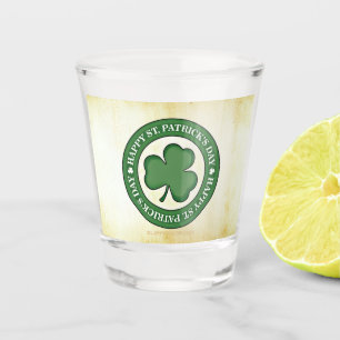 SlipperyJoe's St. Patrick's Day glänzendes dreiblä Schnapsglas