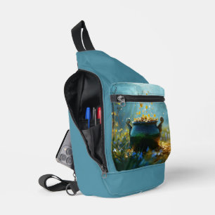SlipperyJoe's St. Patrick's Day große verzierte Va Crossbody Bag