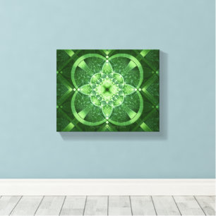 SlipperyJoe's St. Patrick's Day leuchtendes vierbl Leinwanddruck