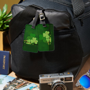 SlipperyJoe's St. Patrick's Day Thema Kobold Gepäckanhänger