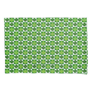 SlipperyJoe's St. Patrick's Day Vierblattklee Kissenbezug