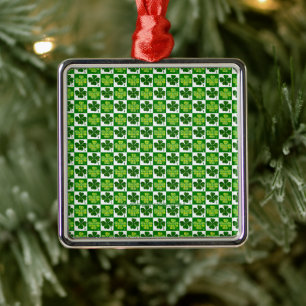SlipperyJoe's St. Patrick's Day Vierblattklee Ornament Aus Metall