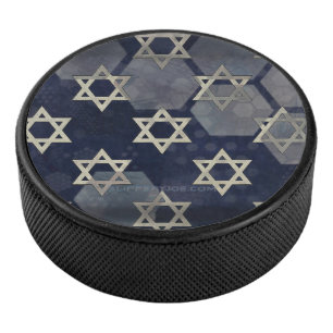 SlipperyJoe's starkes Hanukkah-Feeling Stern von D Eishockey Puck