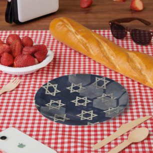 SlipperyJoe's starkes Hanukkah-Vibes Stern Davids  Pappteller