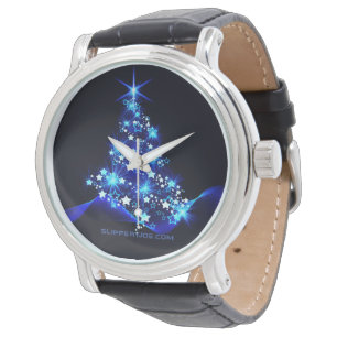 SlipperyJoe's stilisierter leuchtender Weihnachtsb Armbanduhr
