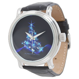 SlipperyJoe's stilisierter leuchtender Weihnachtsb Armbanduhr