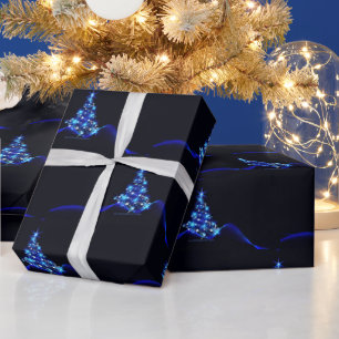 SlipperyJoe's stilisierter leuchtender Weihnachtsb Geschenkpapier