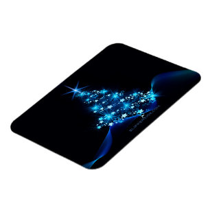 SlipperyJoe's stilisierter leuchtender Weihnachtsb Magnet