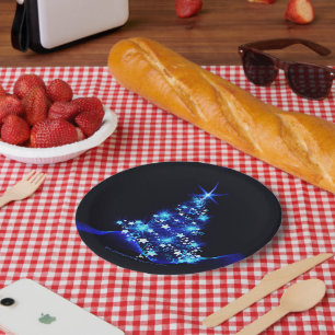 SlipperyJoe's stilisierter leuchtender Weihnachtsb Pappteller