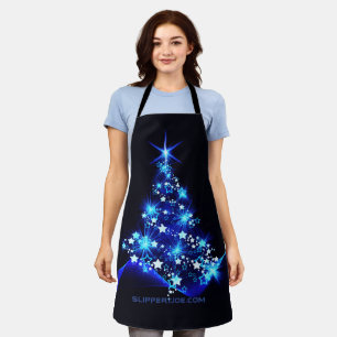 SlipperyJoe's stilisierter leuchtender Weihnachtsb Schürze