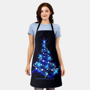 SlipperyJoe's stilisierter leuchtender Weihnachtsb Schürze