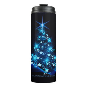 SlipperyJoe's stilisierter leuchtender Weihnachtsb Thermosbecher