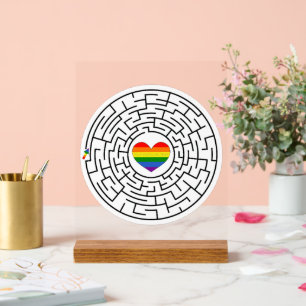 SlipperyJoe's Stolz-Labyrinth-Pfeil-Puzzle labyri Acrylschild