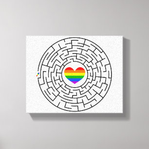 SlipperyJoe's Stolz-Labyrinth-Pfeil-Puzzle labyri Leinwanddruck