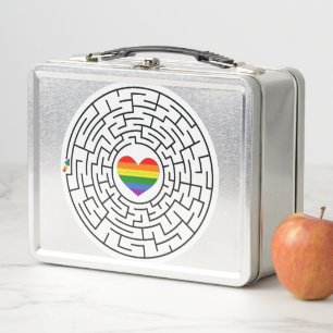 SlipperyJoe's Stolz-Labyrinth-Pfeil-Puzzle labyri Metall Brotdose