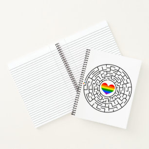 SlipperyJoe's Stolz-Labyrinth-Pfeil-Puzzle labyri Notizbuch