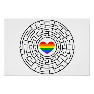 SlipperyJoe's Stolz-Labyrinth-Pfeil-Puzzle labyri Poster