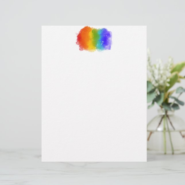 SlipperyJoe's Stolz Spritzer Regenbogenfarben Vibr Briefbogen (Stehend Vorderseite)